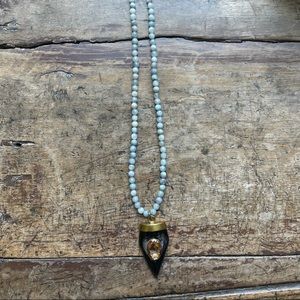 Ashley Pitman beaded necklace with pendant